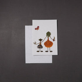 Flower Art Handmade Paper Greeting Card 