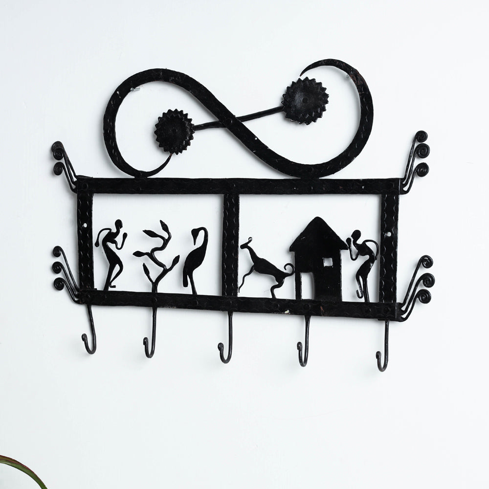 Elephant - Bastar Tribal Wrought Iron Wall Hanger 