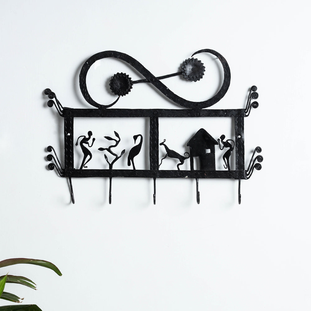 Elephant - Bastar Tribal Wrought Iron Wall Hanger 