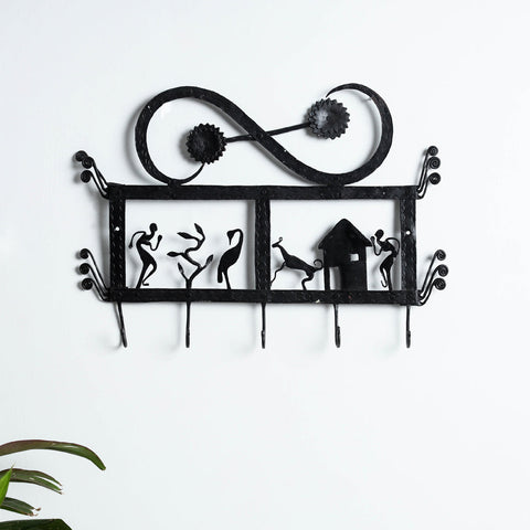 Elephant - Bastar Tribal Wrought Iron Wall Hanger 