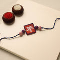 Flower - Hand Embroidery Beadwork Rakhi