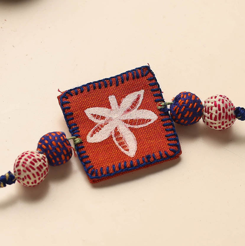 Flower - Hand Embroidery Beadwork Rakhi