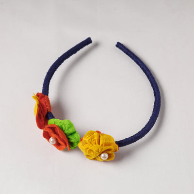  Flower - Handmade Felt & Beadwork Hair Band 