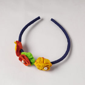  Flower - Handmade Felt & Beadwork Hair Band 