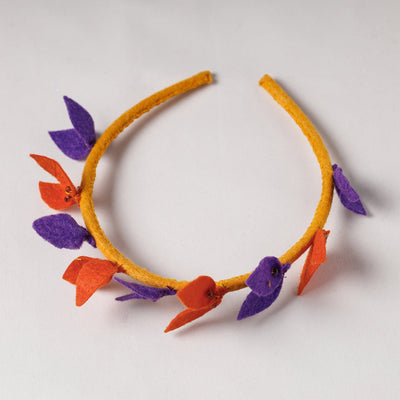  Flower - Handmade Felt & Beadwork Hair Band 