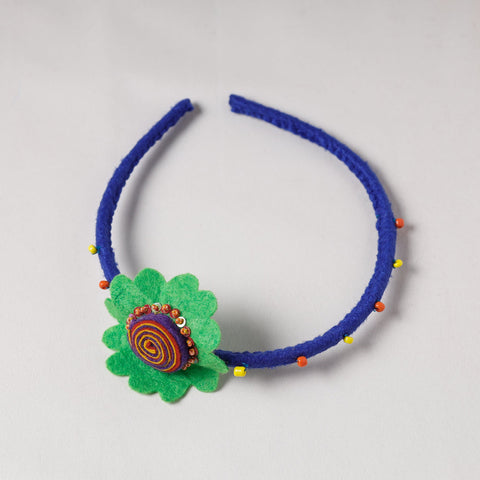  Flower - Handmade Felt & Beadwork Hair Band 