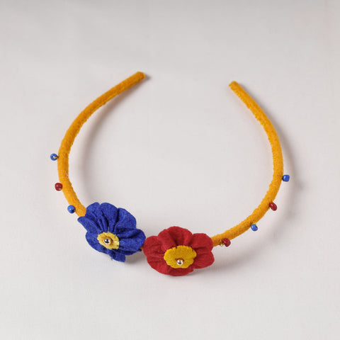  Flower - Handmade Felt & Beadwork Hair Band 
