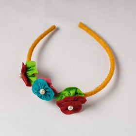  Flower - Handmade Felt & Beadwork Hair Band 