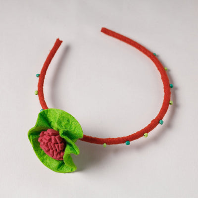 Flower - Handmade Felt & Beadwork Hair Band 