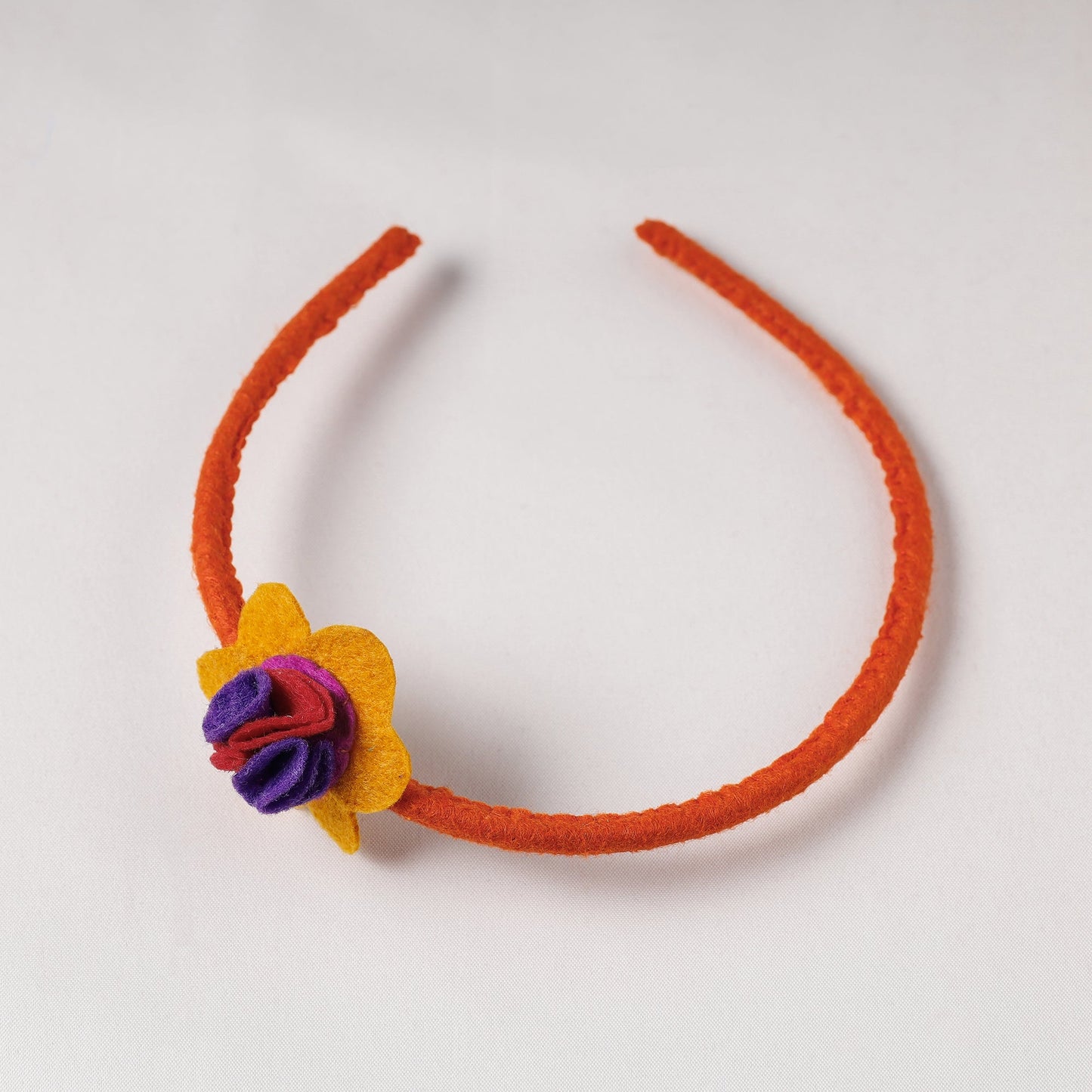  Flower - Handmade Felt & Beadwork Hair Band 