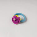  Flower - Handmade Felt & Beadwork Rubber Band 