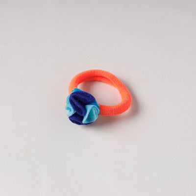  Flower - Handmade Felt & Beadwork Rubber Band 