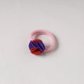  Flower - Handmade Felt & Beadwork Rubber Band 