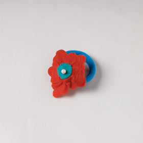  Flower - Handmade Felt & Beadwork Rubber Band 