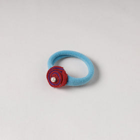  Flower - Handmade Felt & Beadwork Rubber Band 