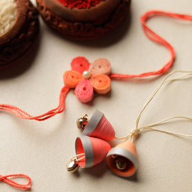  Handmade Paper Quilling Rakhi & Lumba Set 56 