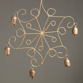  Flower - Kutch Copper Coated 6 Bells Wind Chimes