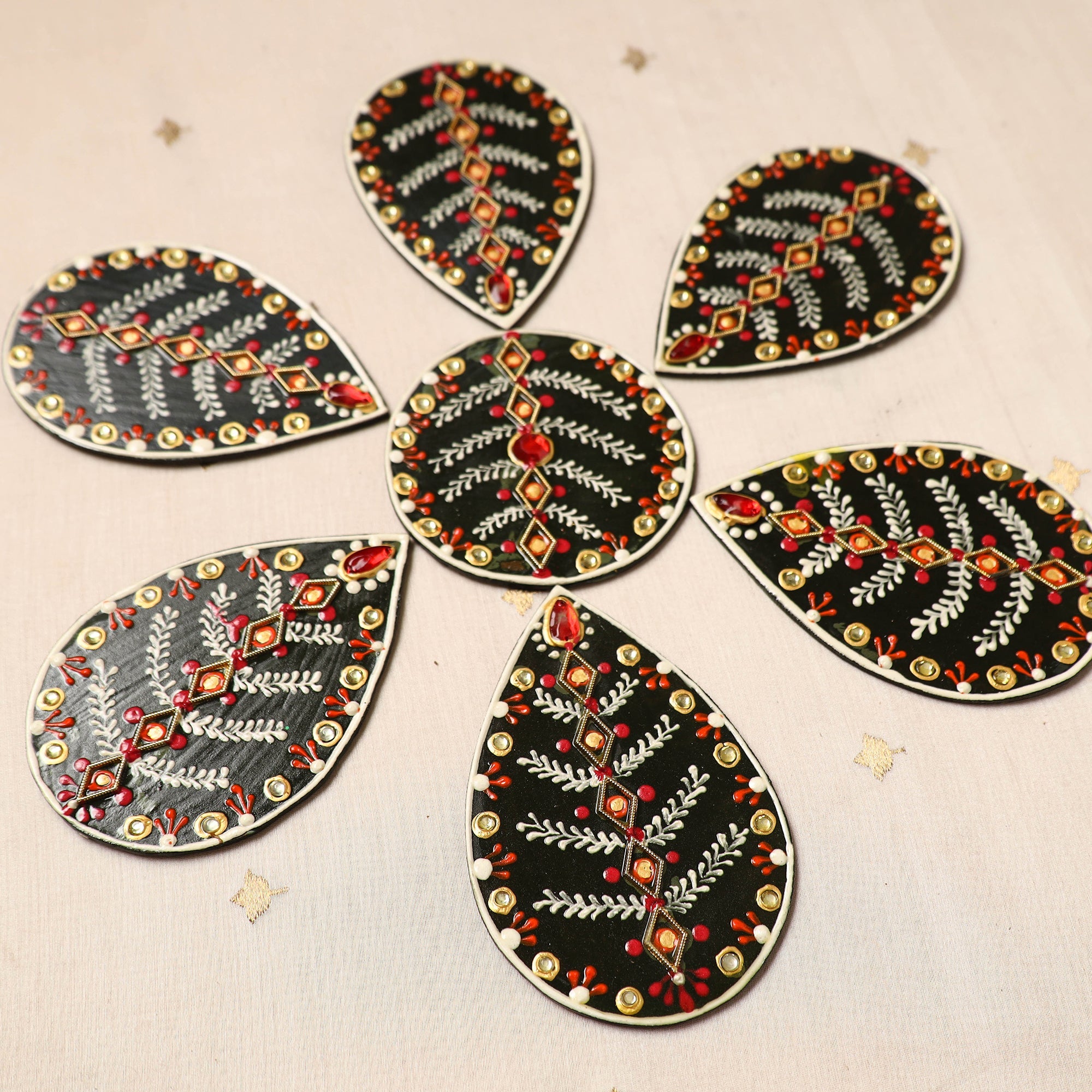  Flower Rangoli - Hand Painted Beadwork Home Decor Items