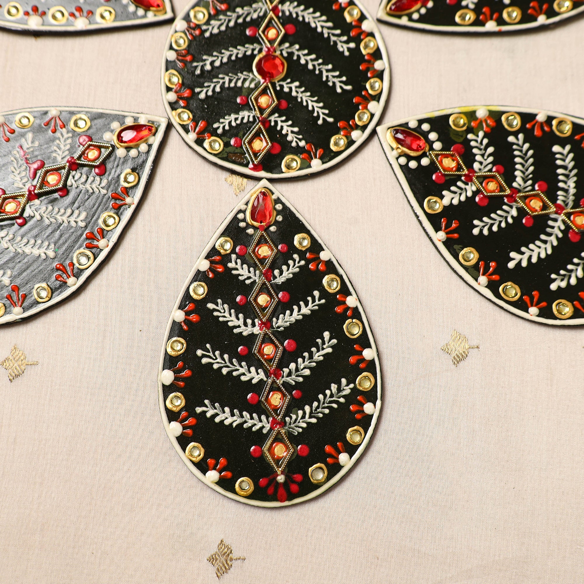  Flower Rangoli - Hand Painted Beadwork Home Decor Items