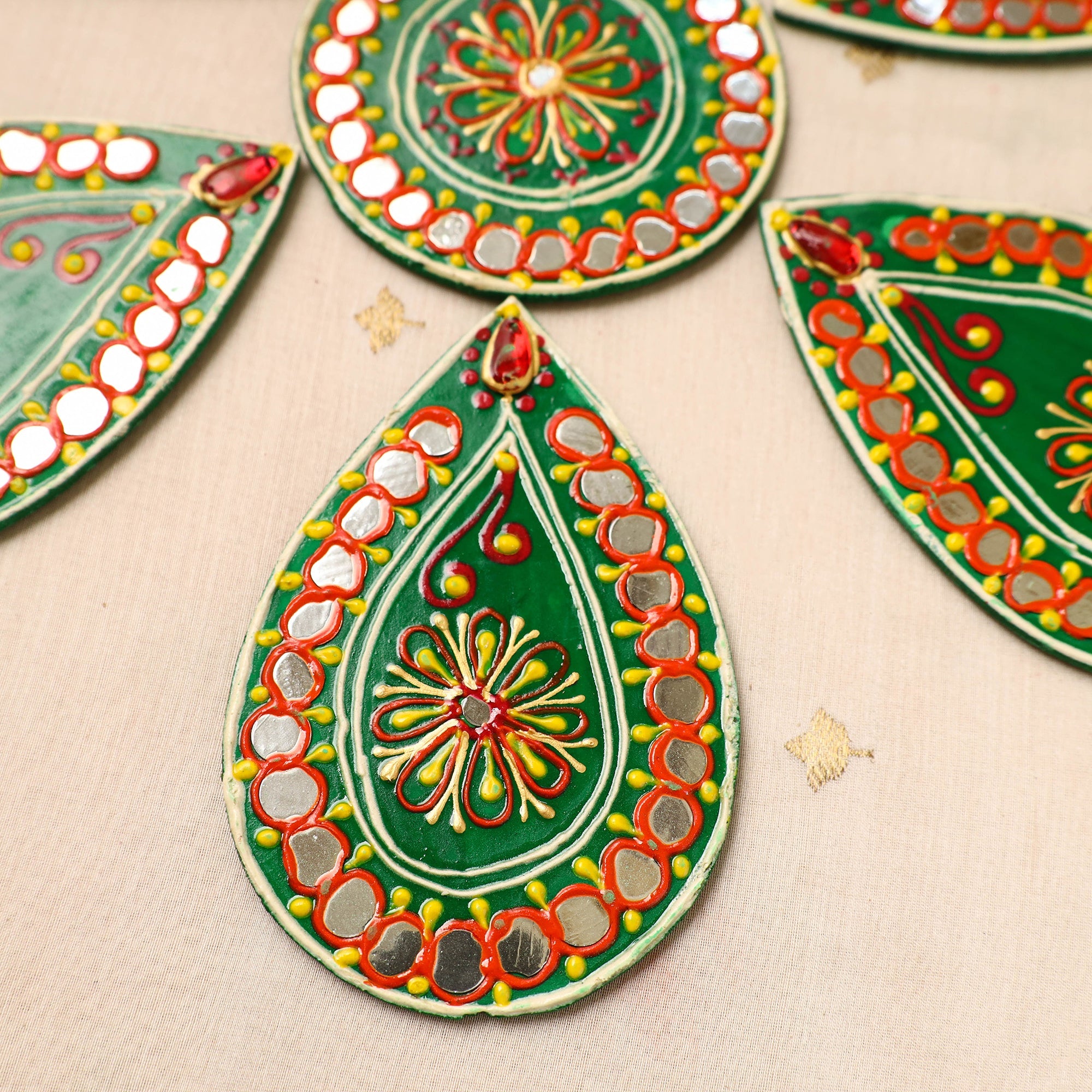 Flower rangoli - hand painted beadwork home decor items 15