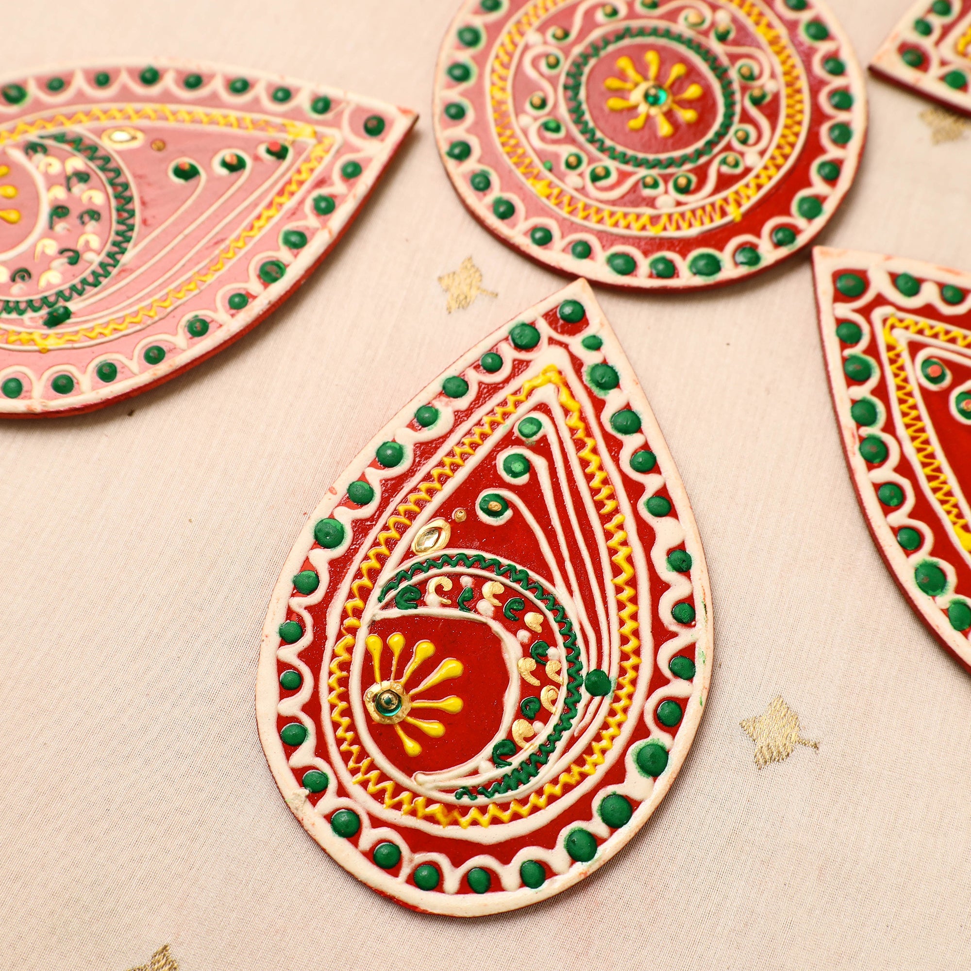  Flower Rangoli - Hand Painted Beadwork Home Decor Items