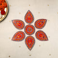 Flower - traditional hand painted beadwork decor rangoli 01