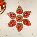 Flower - traditional hand painted beadwork decor rangoli 02