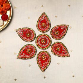 Flower - traditional hand painted beadwork decor rangoli 02