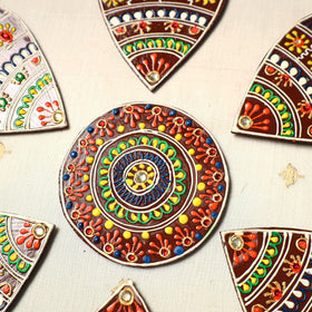 Flower - traditional hand painted beadwork decor rangoli 03