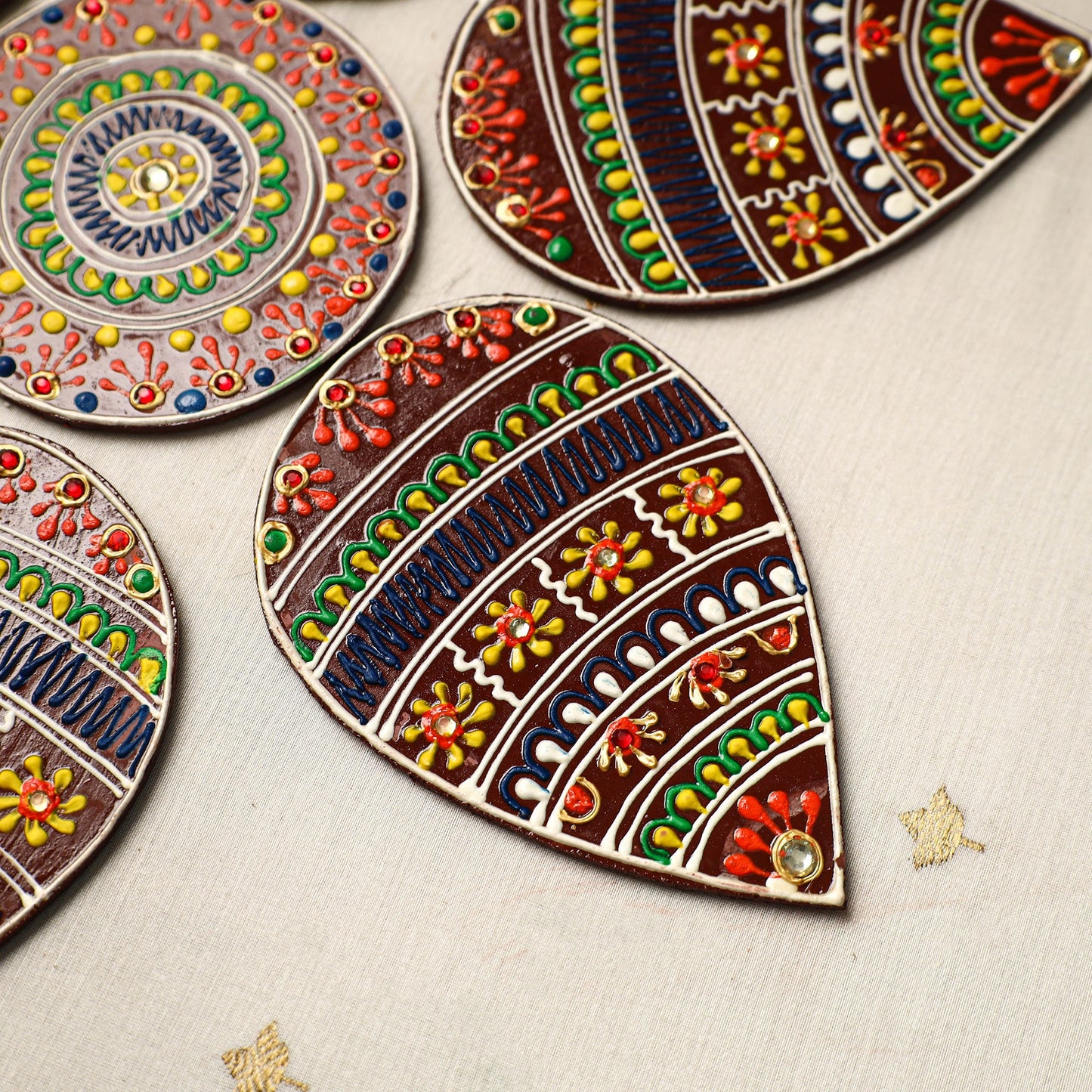 Flower - traditional hand painted beadwork decor rangoli 04