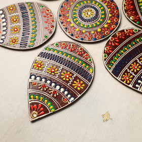 Flower - traditional hand painted beadwork decor rangoli 04