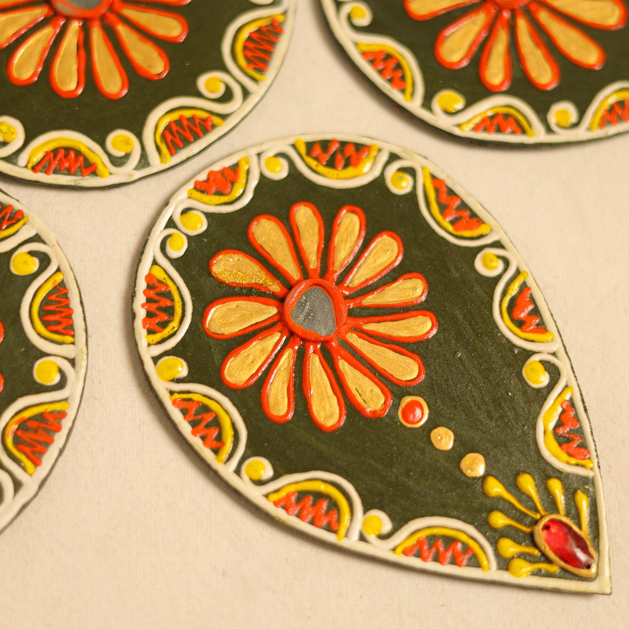 Flower - traditional hand painted beadwork decor rangoli 25