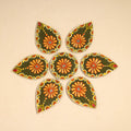 Flower - traditional hand painted beadwork decor rangoli 25