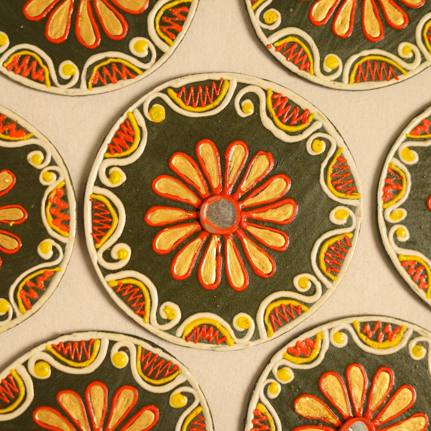 Flower - traditional hand painted beadwork decor rangoli 25