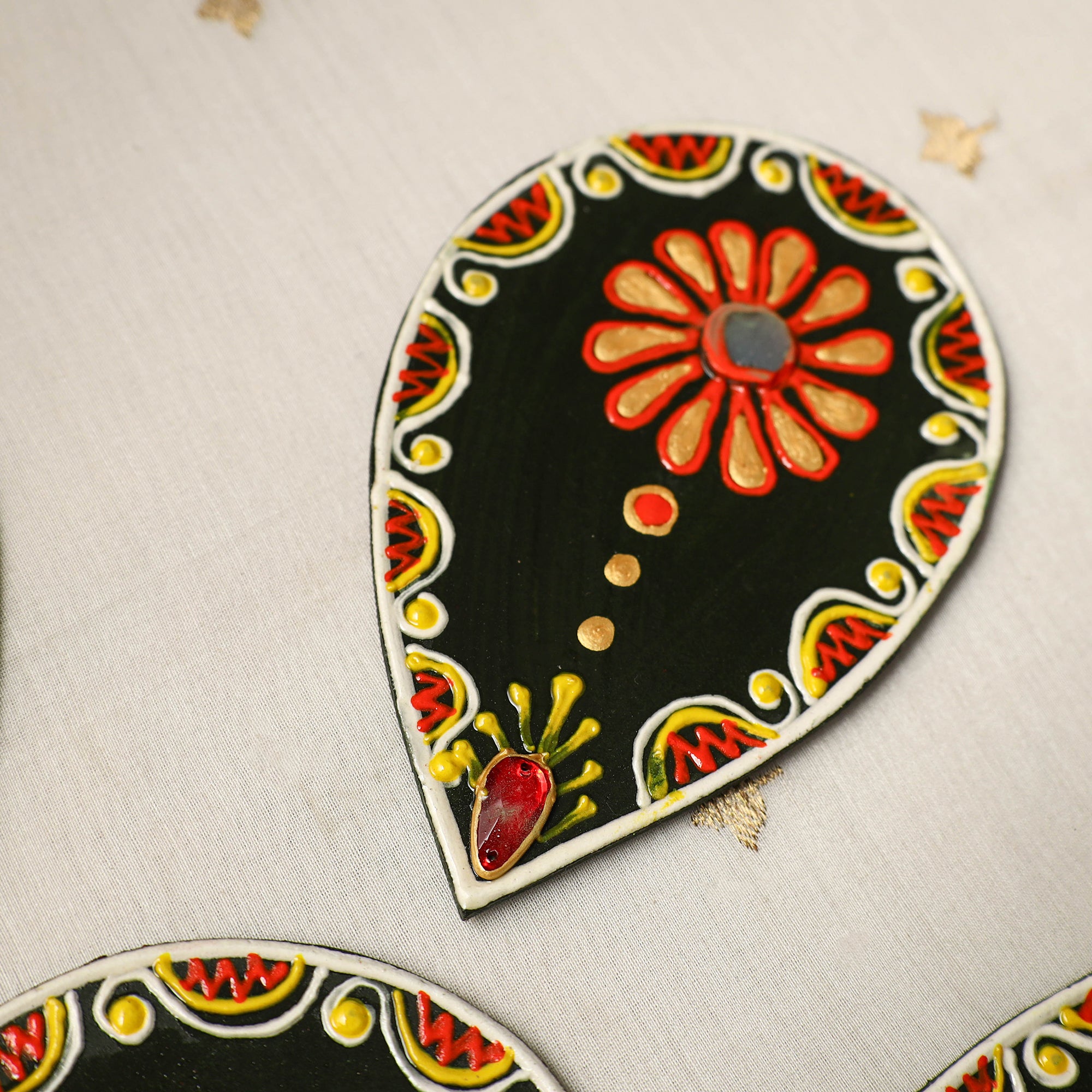 Flower - traditional hand painted beadwork decor rangoli 26