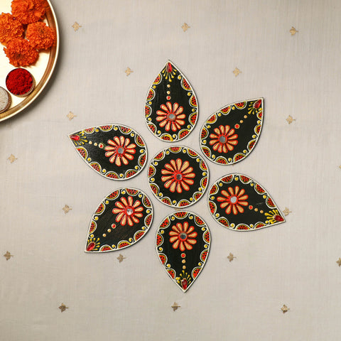 Flower - traditional hand painted beadwork decor rangoli 26
