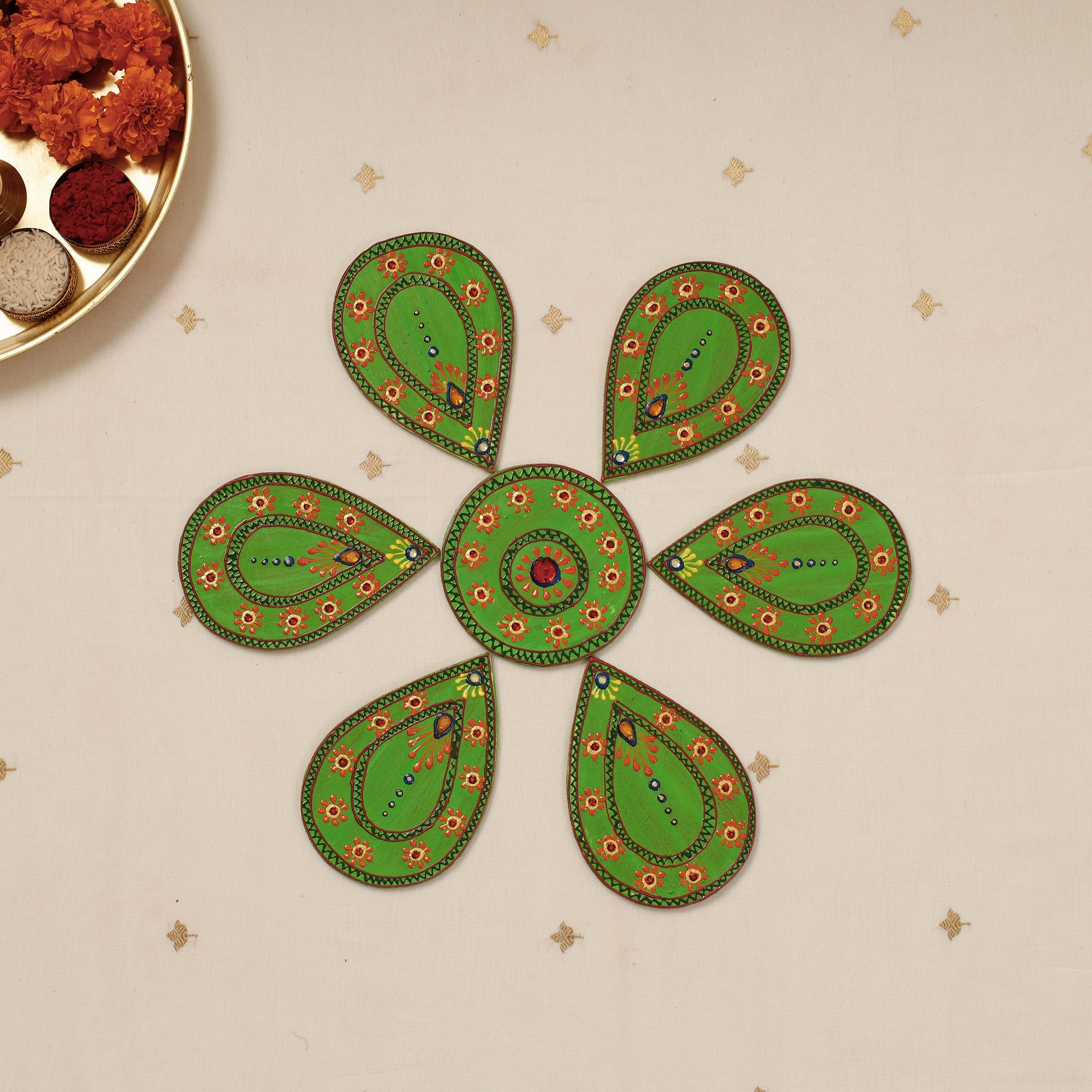 hand painted rangoli