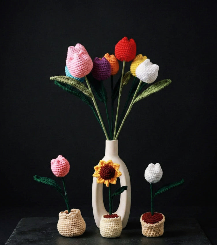 Crochet Flower Sticks