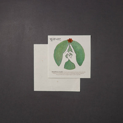Flying Lotus Mudra - Handmade Paper Greeting Card 