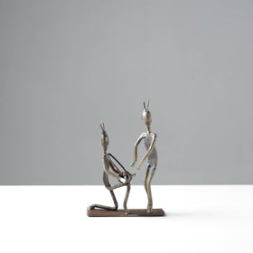  Folk Dance - Handmade Recycled Metal Sculpture by Debabrata Ruidas 