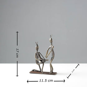  Folk Dance - Handmade Recycled Metal Sculpture by Debabrata Ruidas 