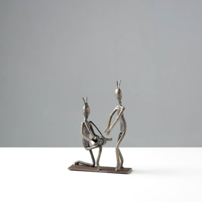  Folk Dance - Handmade Recycled Metal Sculpture by Debabrata Ruidas 