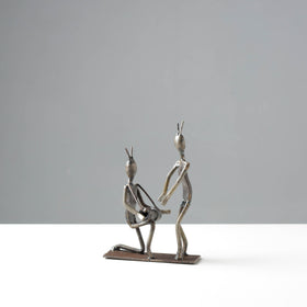  Folk Dance - Handmade Recycled Metal Sculpture by Debabrata Ruidas 