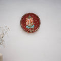 Ganesha - handpainted clay art wall frame 02 - handcrafted