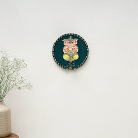 Ganesha - handpainted clay art wall frame 08 - handcrafted