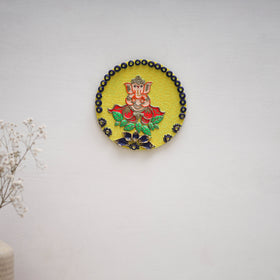 Ganesha - handpainted clay art wall frame 11 - handcrafted