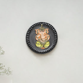 Ganesha - handpainted clay art wall frame 12 - handcrafted