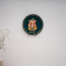 Ganesha - handpainted clay art wall frame 17 - handcrafted