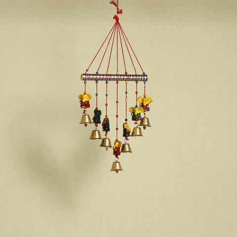  Ganesha - Handpainted Wooden Decorative Bell Hanging 21