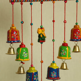  Om - Handpainted Wooden Decorative Bell Hanging